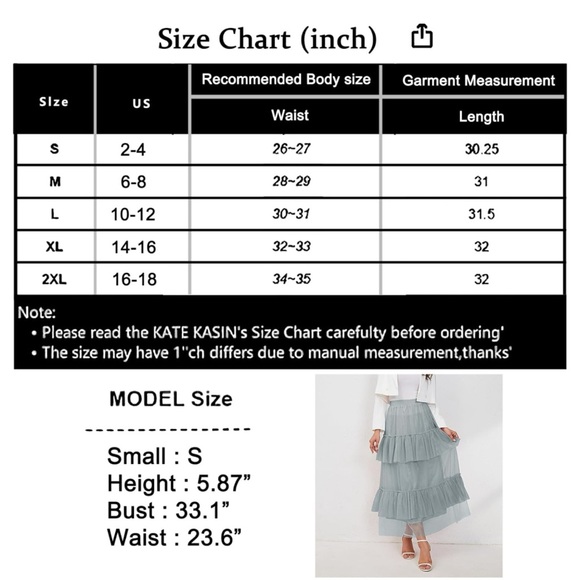 Tulle Skirts for Women - High Waisted A-line Tulle Skirt with Layered Ruffles XL - Picture 5 of 17